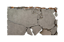 Broken Building Wall, Isolated On Transparent Background, Png, Generative Ai.	
