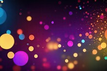 Colourful Spotlights, Abstract Image Of Concert Lighting Illumination Background, Ai Generative