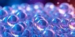 Macro of purple gel balls. Watery polymer hydrogel background. Violet liquid. Generative A