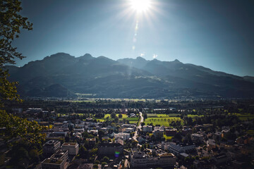 Wall Mural - Vaduz Citiscape on a Sunny Day - Liechtenstein