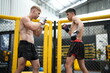 © FotoArtist - Two professional boxers fighting at the gym