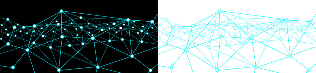 abstract network blue dot technology