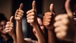 People congratulate and give thumbs up. Many people congratulate a winner and give their thumbs up. Generative AI