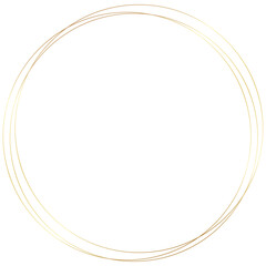 gold round circle frame