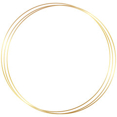 Wall Mural - Gold Round Circle Frame