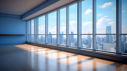 empty room with window HD 8K wallpaper Stock Photographic Image