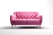 © Azar - Elegant sofa in the empty pink room with copy space,Generative AI