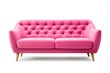 © Azar - The pink sofa which has a white pillow is set in living room which has blue and pink wall,Generative AI