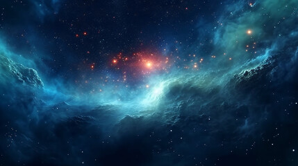 the universe consisting of stars in a dark space