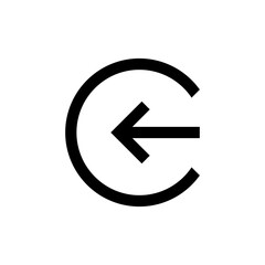 Poster - arrow Login account icon - Enter symbol, log in icon button - arrow and door icon entry symbols in thin line, outline and stroke style for apps and website