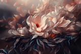 Fototapeta Kwiaty - Akrylowe kwiaty, kolorowe tła. Generative AI