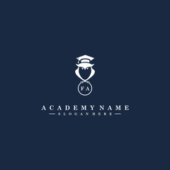 FA Initials Academy Logo Vector Art Icons and Graphics