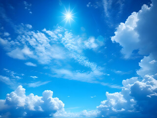 Poster - Beautiful Magical blue sky ,generative ai
