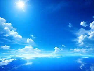 Poster - Beautiful Magical blue sky ,generative ai