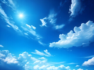 Poster - Beautiful Magical blue sky ,generative ai