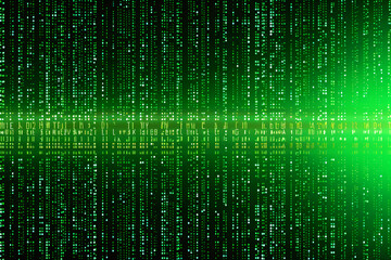 Matrix binary code background. AI generative