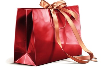 Poster - gift bag isolated on white background. Generated by AI