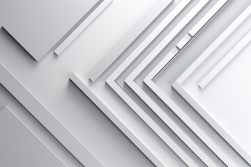 Wall Mural - Abstract minimalistic white futuristic background. Ai generated