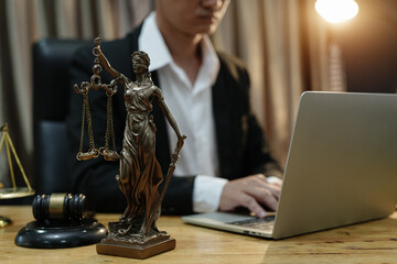 Lawyer Business Lawyer working on Legal matters at the office.