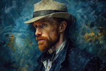 Vincent Van Gogh Art Illustration Portrait Famous Artist ,generated Ai