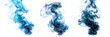 Blue ink paint splash smoke cloud transparent - Generative AI