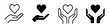 Heart Symbol Hold by Hands, love, health, Vector Design