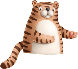 Poster - Tiger cartoon character illustration