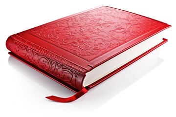 Poster - red book isolated on white background. Generated by AI
