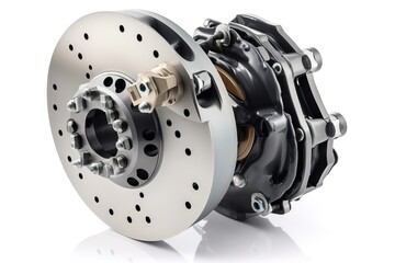 Poster - brake repair isolated on white background. AI generated
