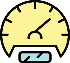 Poster - Automated speed control icon. Outline Automated speed control vector icon for web design isolated on white background color flat