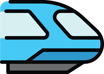 Poster - Travel fast train icon. Outline Travel fast train vector icon for web design isolated on white background color flat