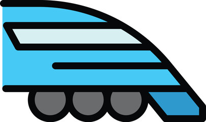 Poster - urban express train icon. outline urban express train vector icon for web design isolated on white b