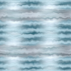 Wall Mural - Trendy tie dye blue washed pattern in nautical style. All over pattern of textured hippy summer fashion design. 