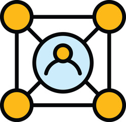 Poster - Narrow market avatar icon. Outline Narrow market avatar vector icon for web design isolated on white background color flat