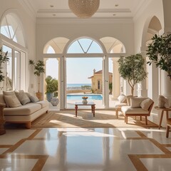 luxury villa in the mediterranean. High-end lifestyle