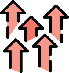 Poster - arrows trust relationship icon. outline arrows trust relationship vector icon for web design isolate