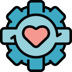 Poster - care trust relationship icon. outline care trust relationship vector icon for web design isolated on