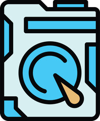 Poster - Computer service icon. Outline Computer service vector icon for web design isolated on white background color flat