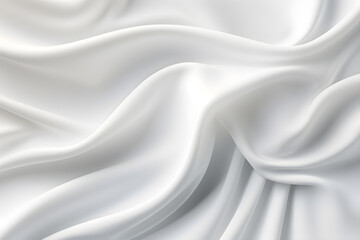 Wall Mural - White cloth background abstract,cloth satin,soft waves. 