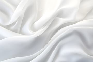 Wall Mural - White cloth background abstract,cloth satin,soft waves. 