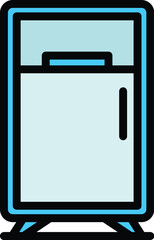 Poster - Maintenance refrigerator icon. Outline Maintenance refrigerator vector icon for web design isolated on white background color flat