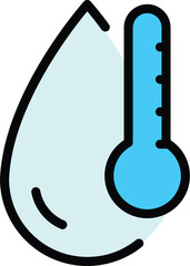 Poster - Degree drop icon. Outline Degree drop vector icon for web design isolated on white background color flat