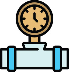 Poster - Pressure tap icon. Outline Pressure tap vector icon for web design isolated on white background color flat