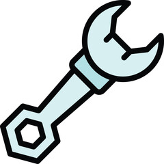 Poster - Wrench repair tool icon. Outline Wrench repair tool vector icon for web design isolated on white background color flat