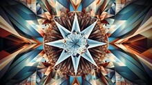 A Kaleidoscopic Symphony Of Geometric Shapes And Patterns, Creating A Mesmerizing And Hypnotic Effect. (Generative AI)