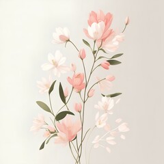 Wall Mural - pink rose background Generative AI 