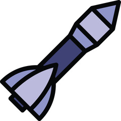 Poster - Rocket launch icon. Outline Rocket launch vector icon for web design isolated on white background color flat