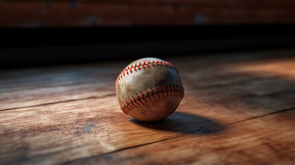 Wall Mural - baseball on a field HD 8K wallpaper Stock Photographic Image