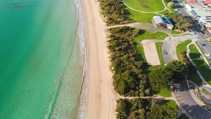 Canvas Print - Amazing aerial view of Apollo Bay coastline, Great Ocean Road - Australia