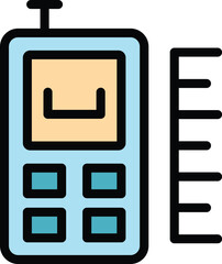 Poster - Laser meter tool icon. Outline Laser meter tool vector icon for web design isolated on white background color flat